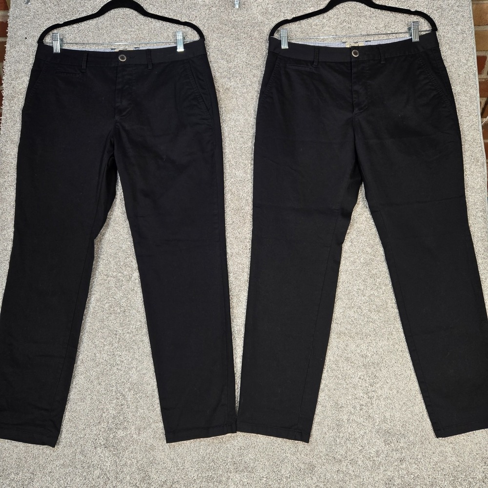 Perk Pants Mens 33x30 (33x28) Black Feel Good Slim Fit Stretch chino lot of 2